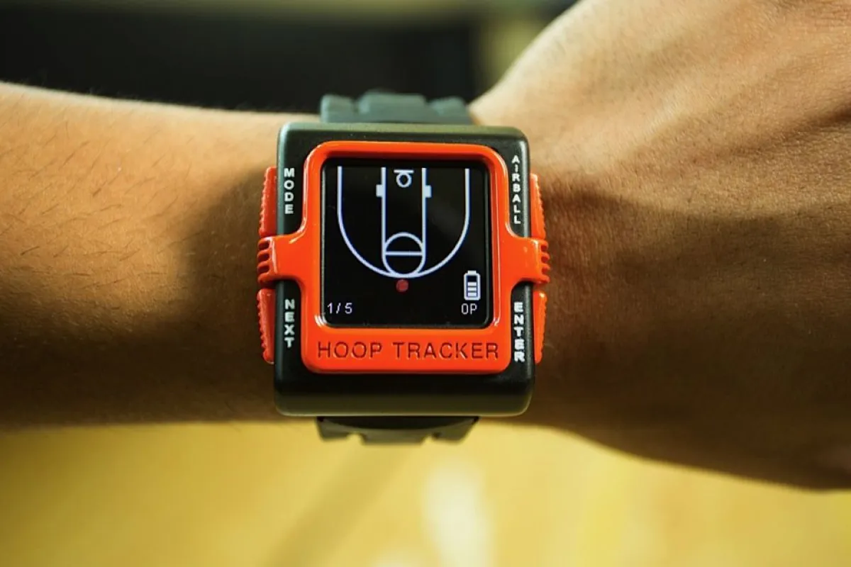 The Hoop Tracker system allows basketball players to track and analyze their training performance