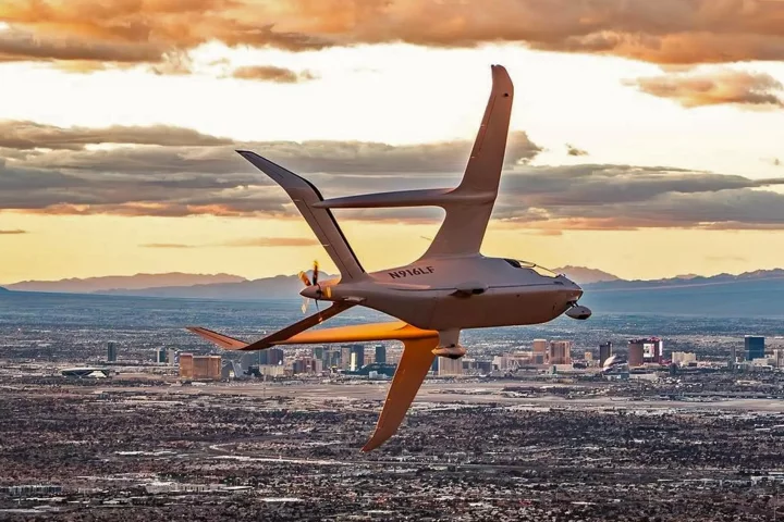 The Beta has flown before, just not with passengers, as shown in this photo over Las Vegas, Nevada