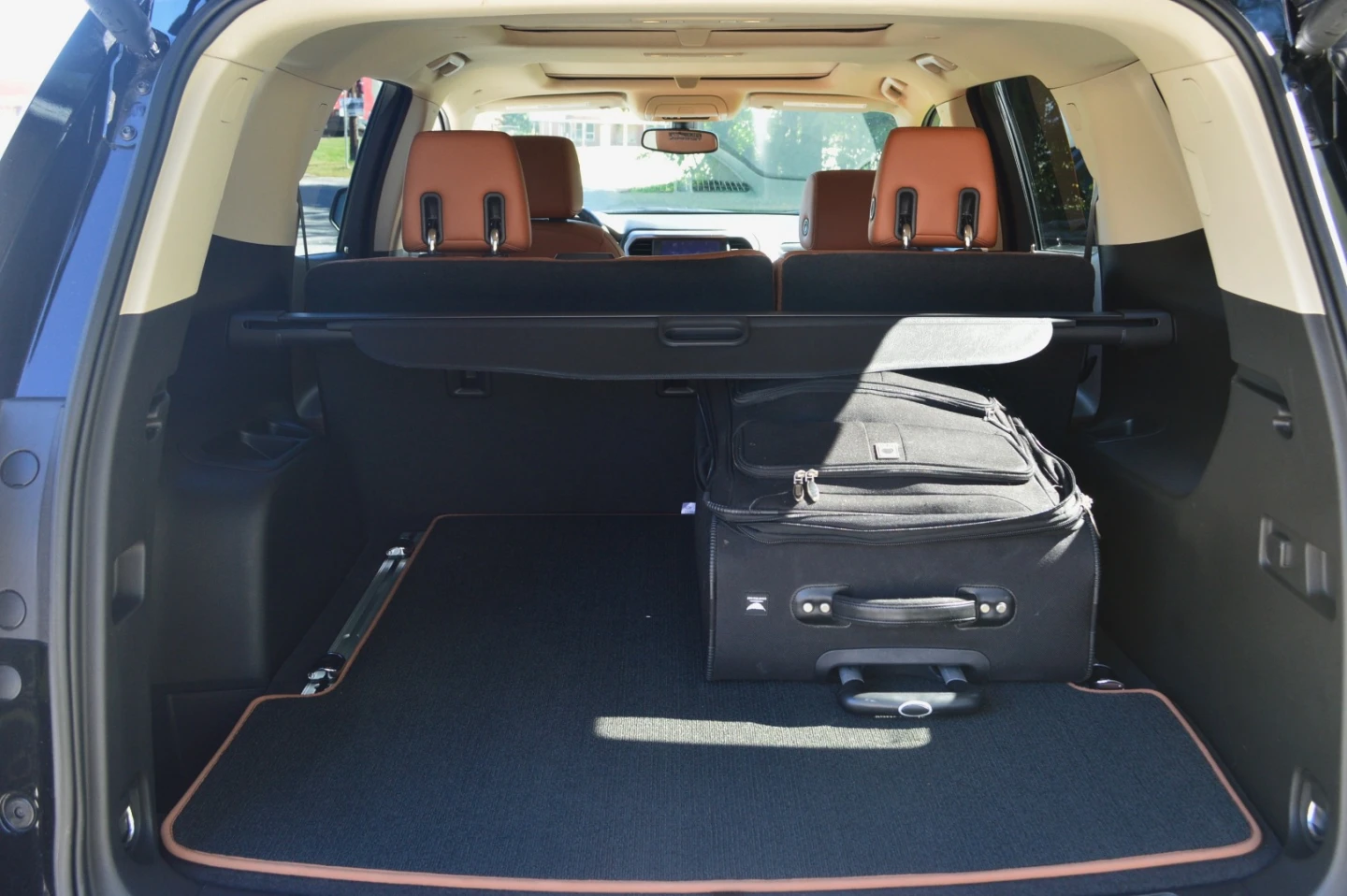 The Acadia's 41.7 cu ft of cargo space behind the second row was more than enough for us