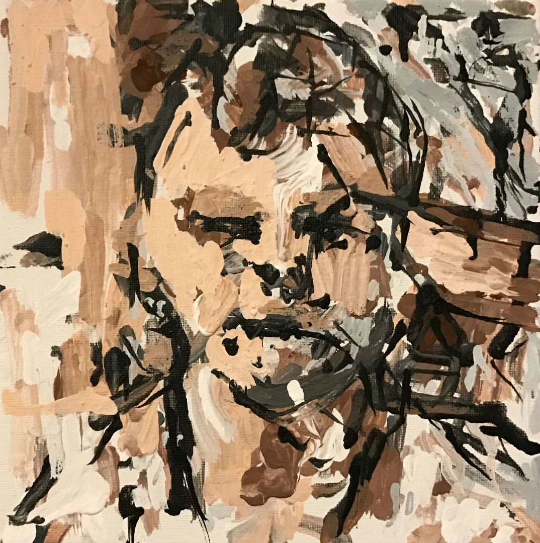 One of the Hunter 2017 works from CloudPainter demonstrating the system's ability to create intricate and abstract brush strokes