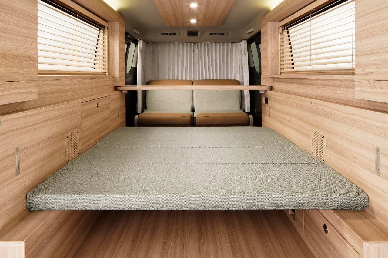 Nissan Caravan MyRoom with multi-piece folding mattress