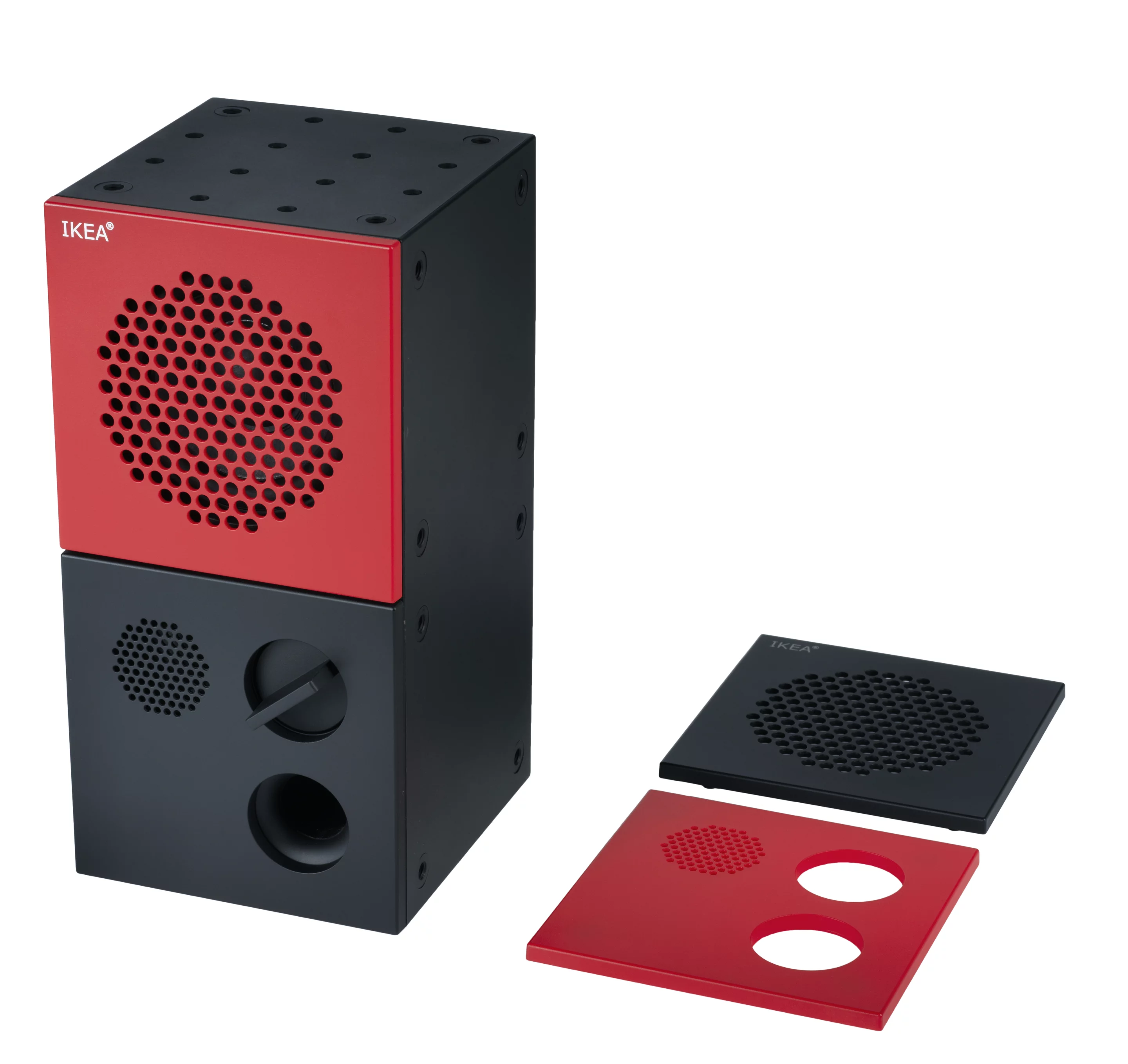 The Frekvens speaker comes with balck and red f