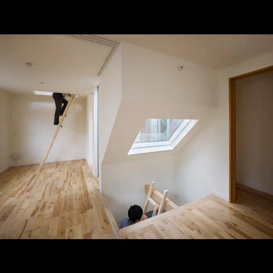 Throughout the home a further series of ladders offer access to the living room, games room, kitchen, laundry and bedrooms.