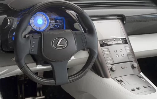 The LF-A dashboard and controls