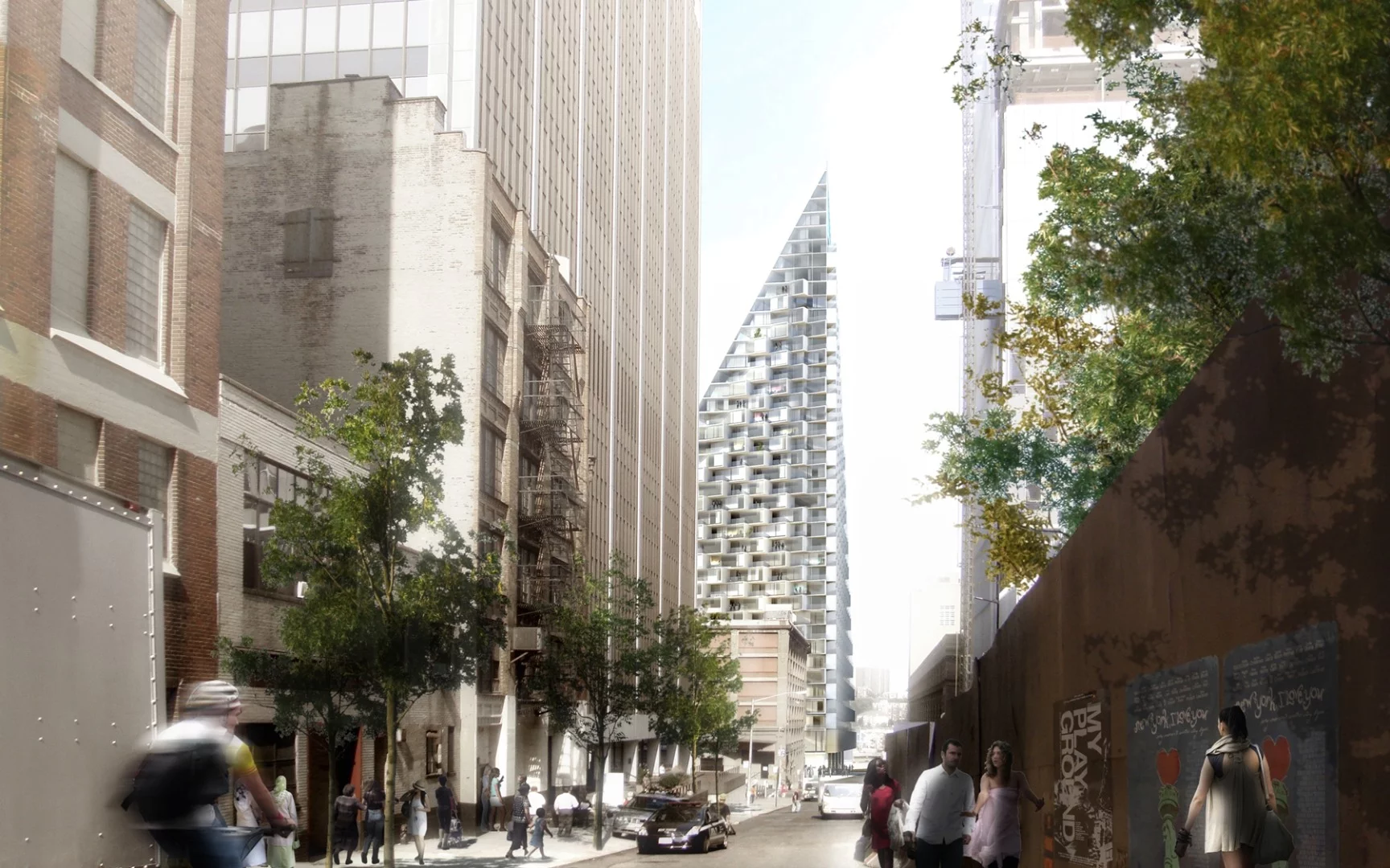 Via 57 West covers an area of 80,000 sq m (861,000 sq ft)