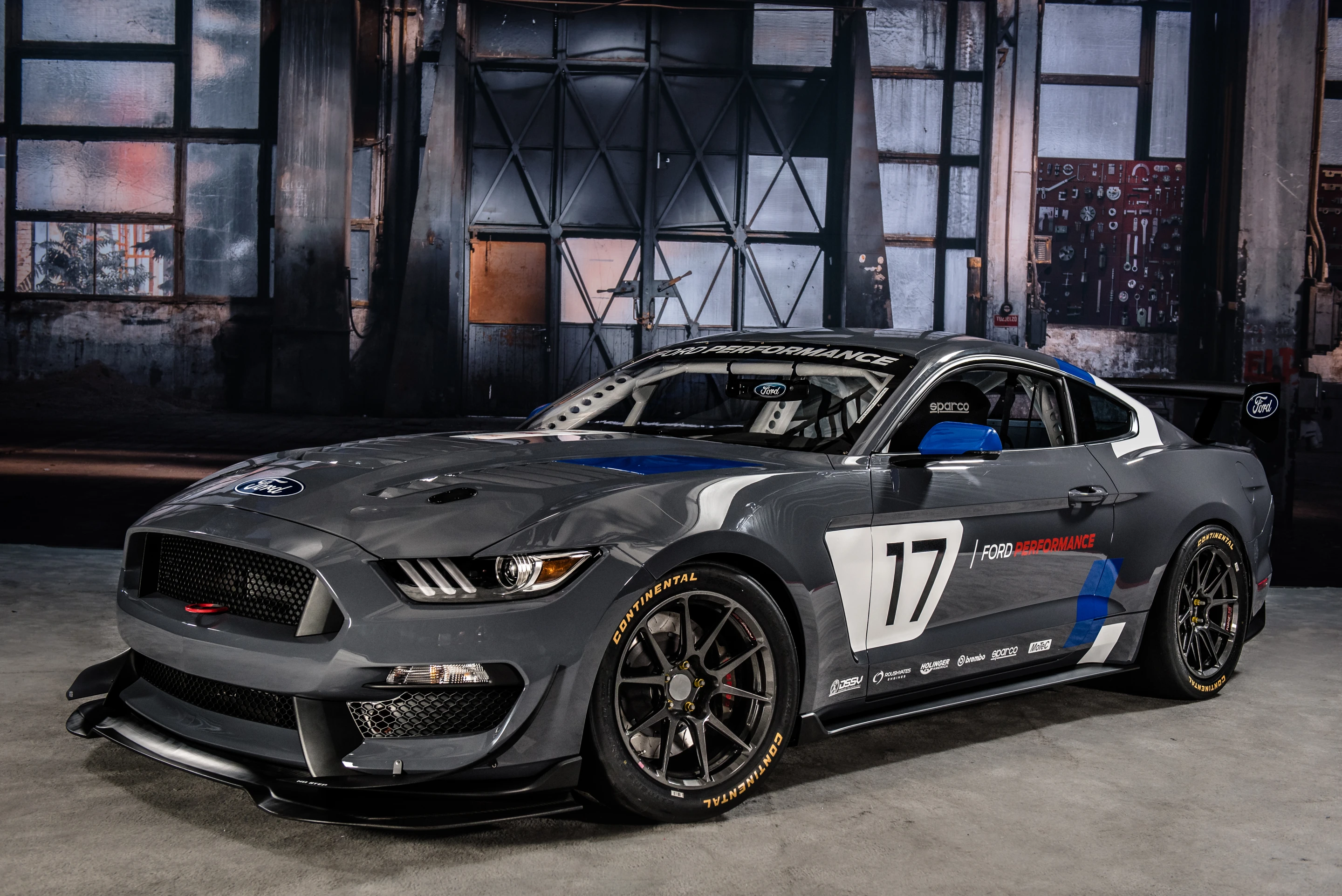 The Mustang GT4 is a purpose-built racer, so you won't see one on the road