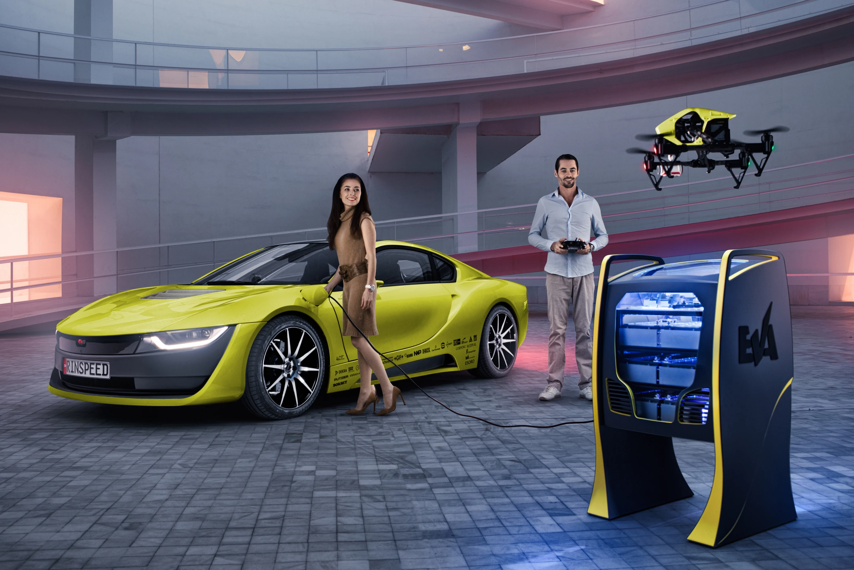 Hopefully the practice of guys tooling around with their car-drones at fuel stations doesn't become a thing