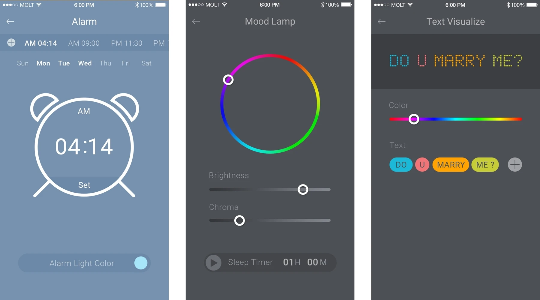 The smart device running the mobile app connects to the Mstick via Bluetooth