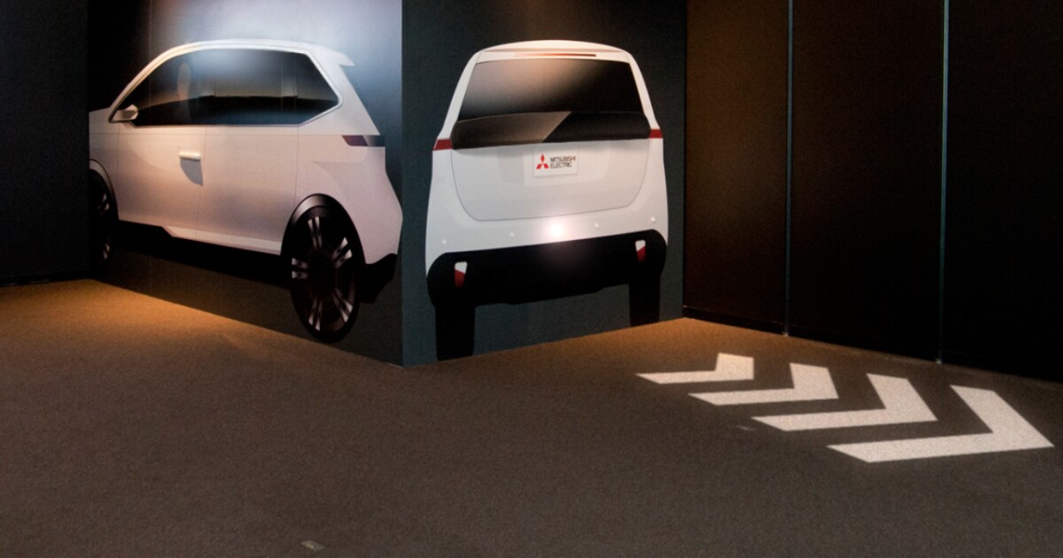 Mitsubishi Electric's projection system lights up the road in the name of safety