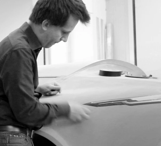 Lead Designer, Samuel Chuffart working on the clay model