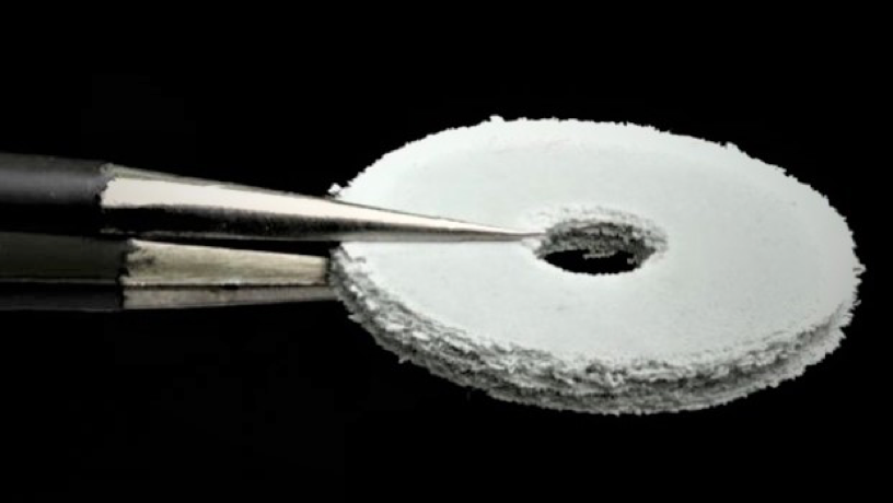 A test object, made of multiple layers of different materials