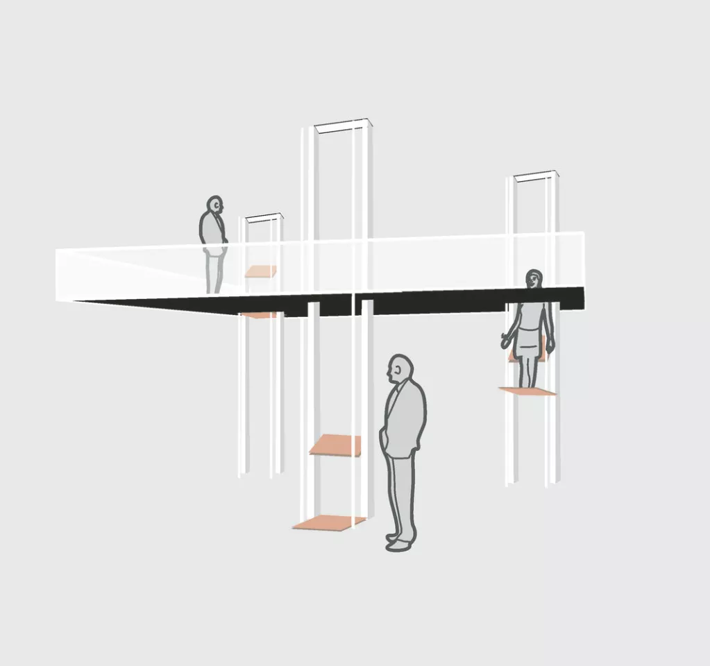 Vertical Walking systems will take up far less room in buildings than stairs or elevators