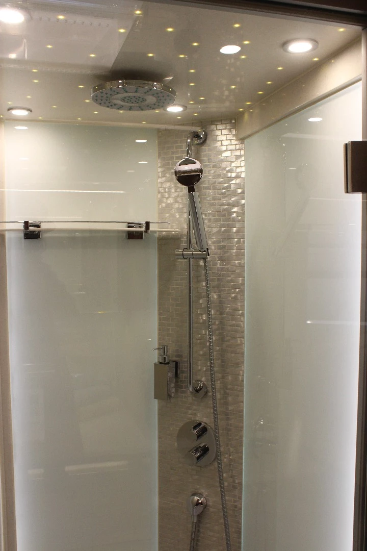 The Peformance S packs a rain shower we'd be happy to find at a hotel