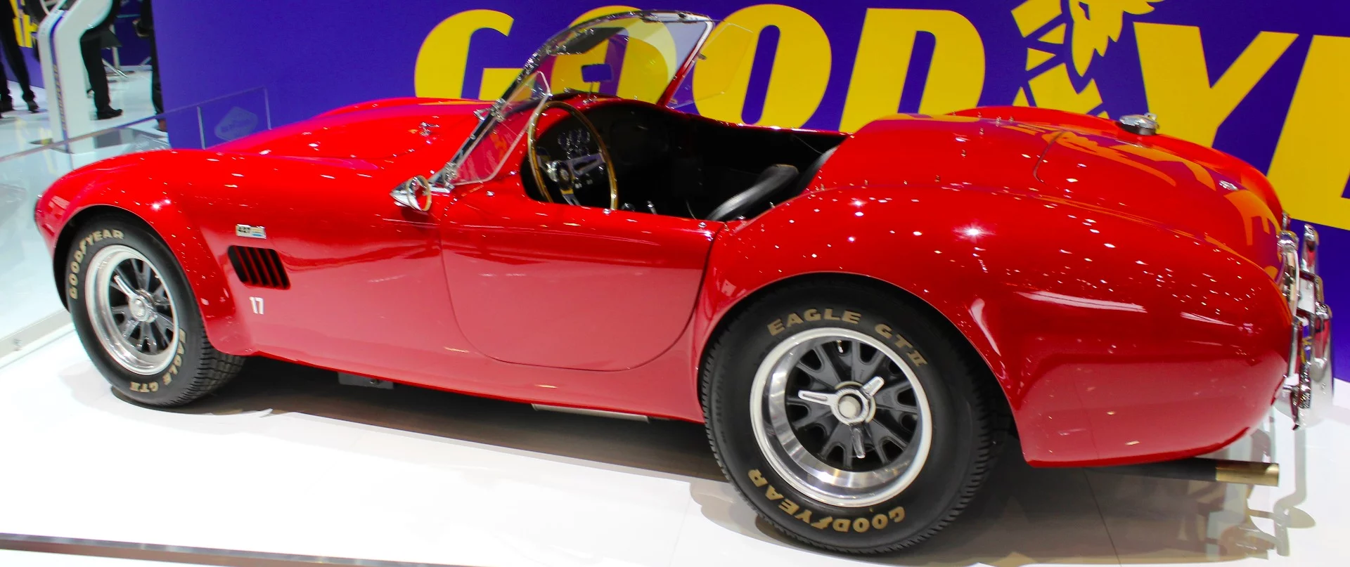 Goodyear shows off its tires on the AC Cobra