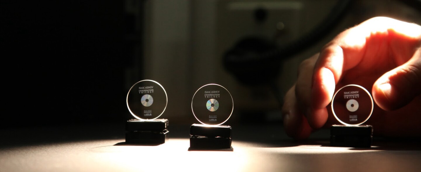 The hope is to one day scatter the discs all over the world and across the Solar System to preserve human knowledge