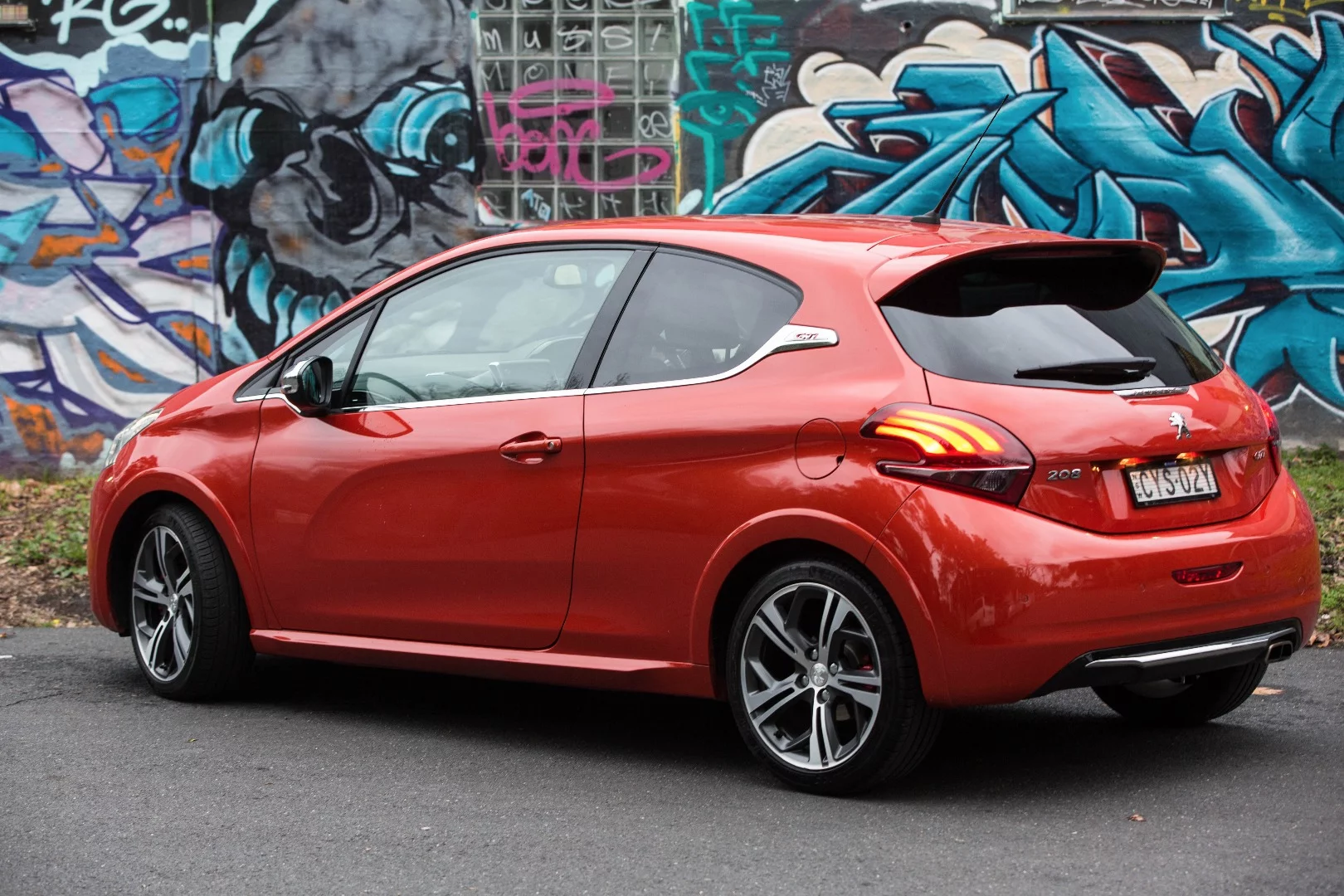 The Peugeot signature three-slashes look great at night