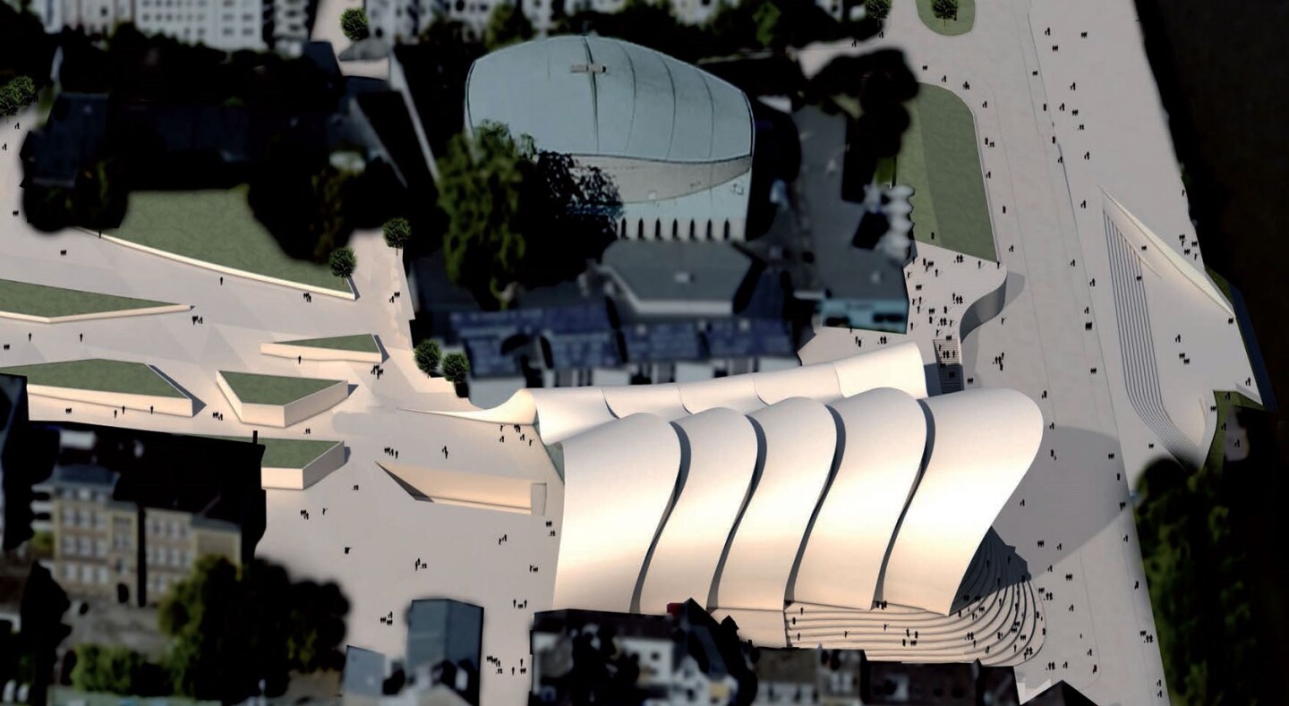 Valentiny hvp architects' design for the concert hall (Image: Beethoven Festspielhaus)