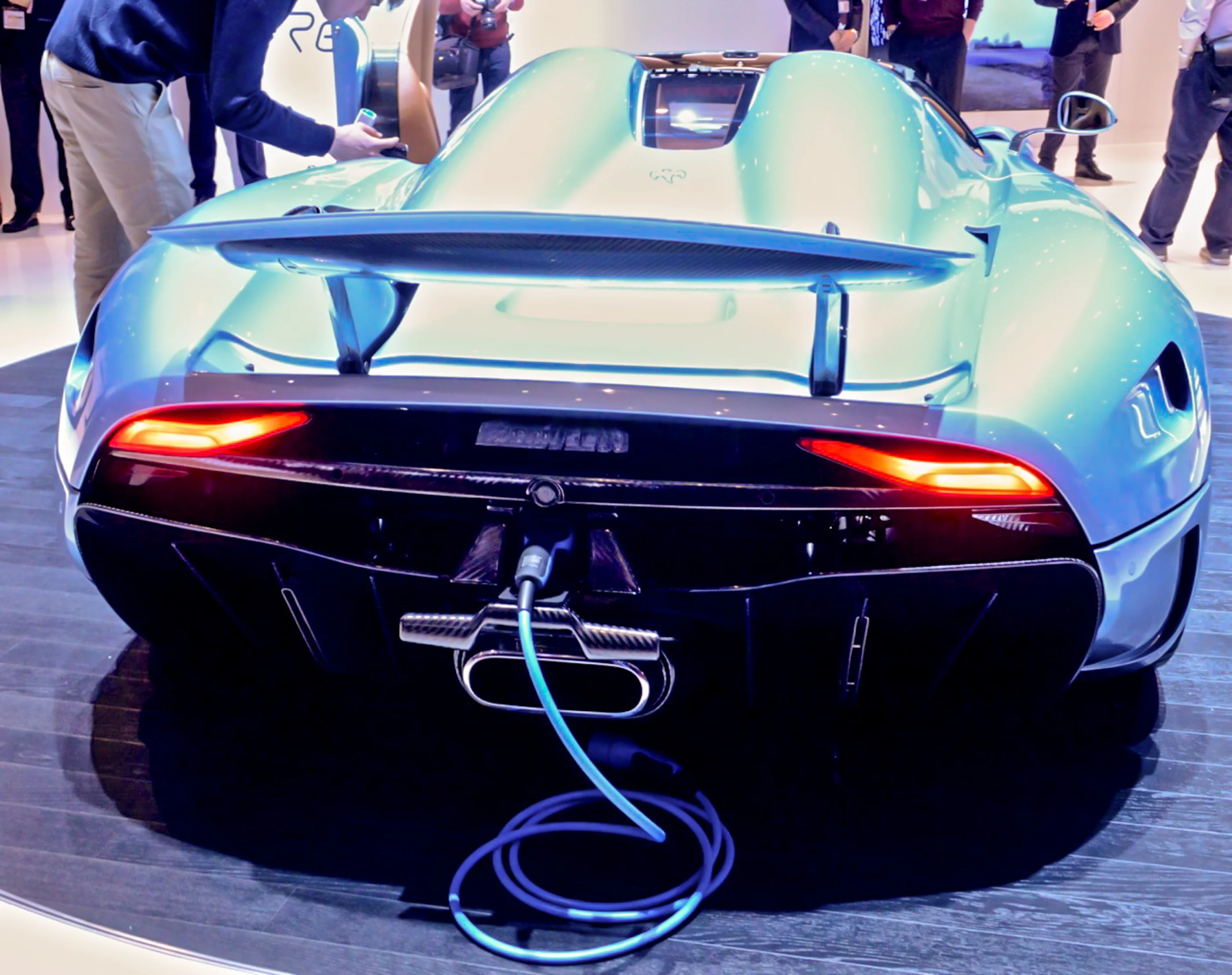 The Regera has a charging port in back (Photo: C.C. Weiss/Gizmag.com)