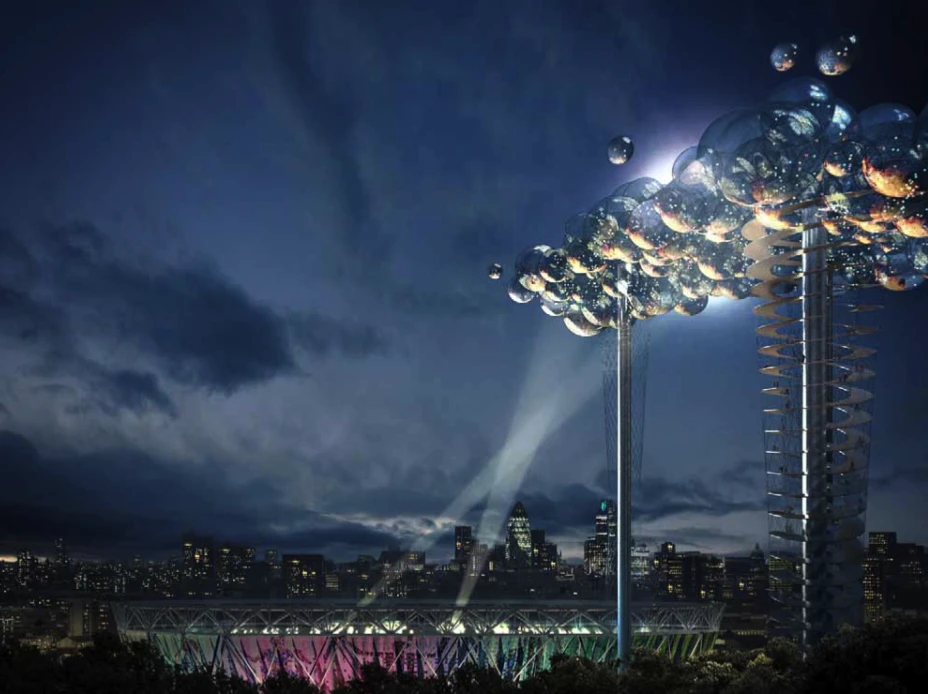 The Cloud would be a multi-tower structure, 400ft tall, comprising huge clear bubbles that would afford amazing views and also project results and news at the 2012 London Olympics