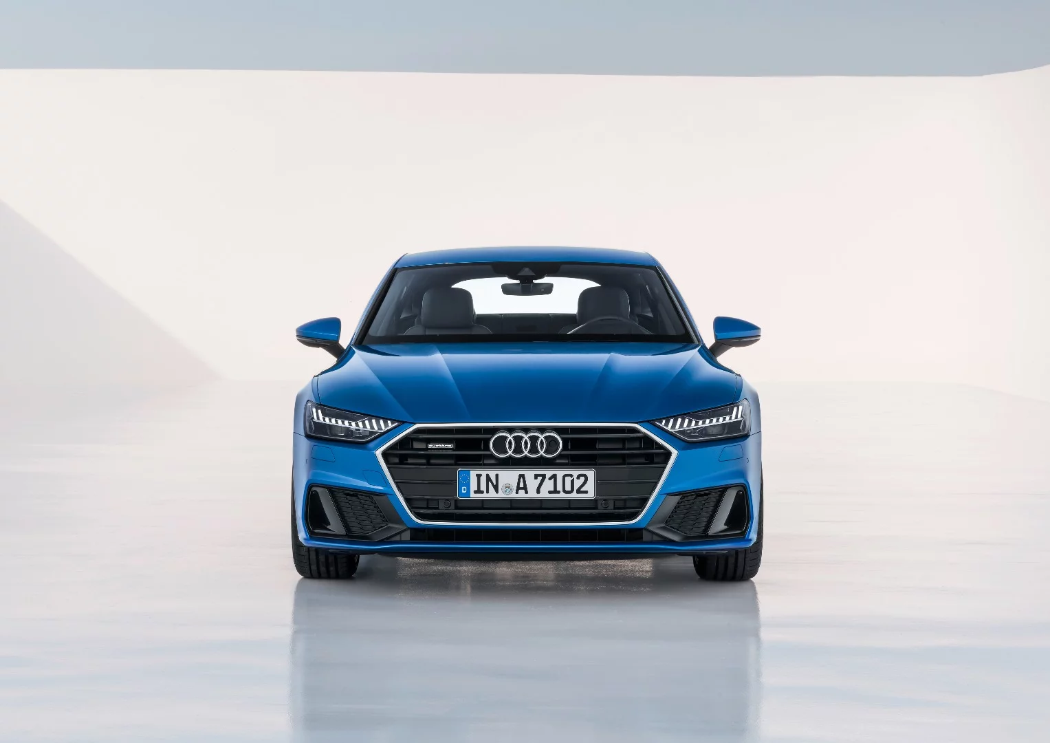 The A7 Sportback includes a low, wide Singleframe grille