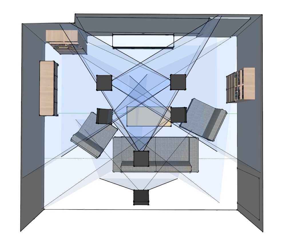 Using multiple procams means your whole living room can become one giant interactive video game