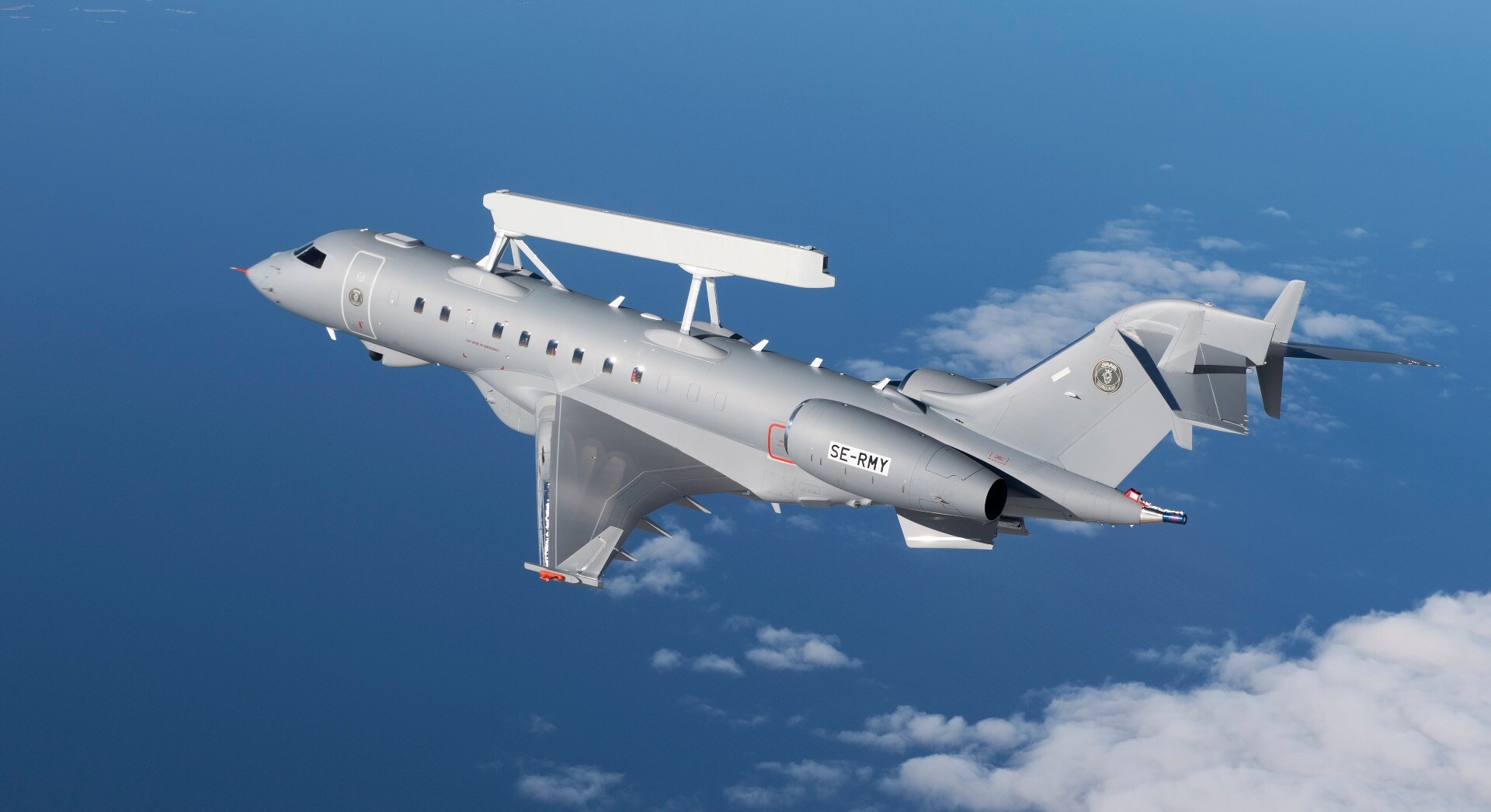 Saab GlobalEye Early Warning aircraft takes to the skies