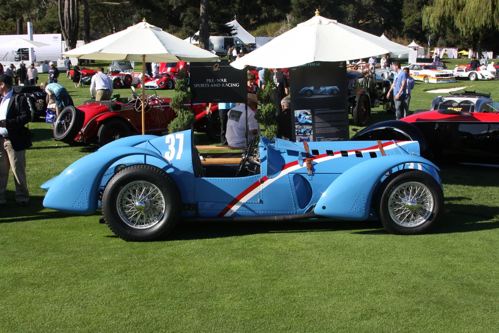 1935 Delahaye Type 145 from the Mullin Museum in Oxnard at The Quail
