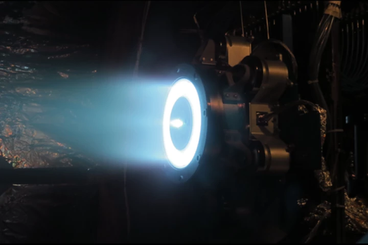 Aerojet Rocketdyne’s Advanced Electric Propulsion System thruster demonstrates full power operation at the Jet Propulsion Laboratory in Pasadena, California