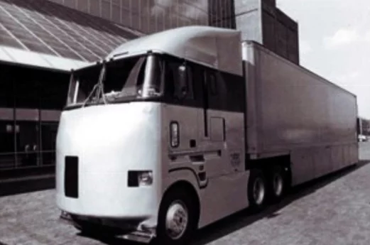 The first generation aerodynamic cabover prototype developed by AirFlow Truck Company