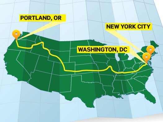 Map of the Eco Tour route (Image: Popular Science Magazine)