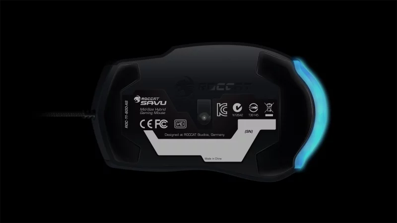 The new Savu Mid-Size Hybrid Gaming Mouse from ROCCAT offers a unique peripheral-based achievement system and a customizable light bar in addition to extremely precise optics