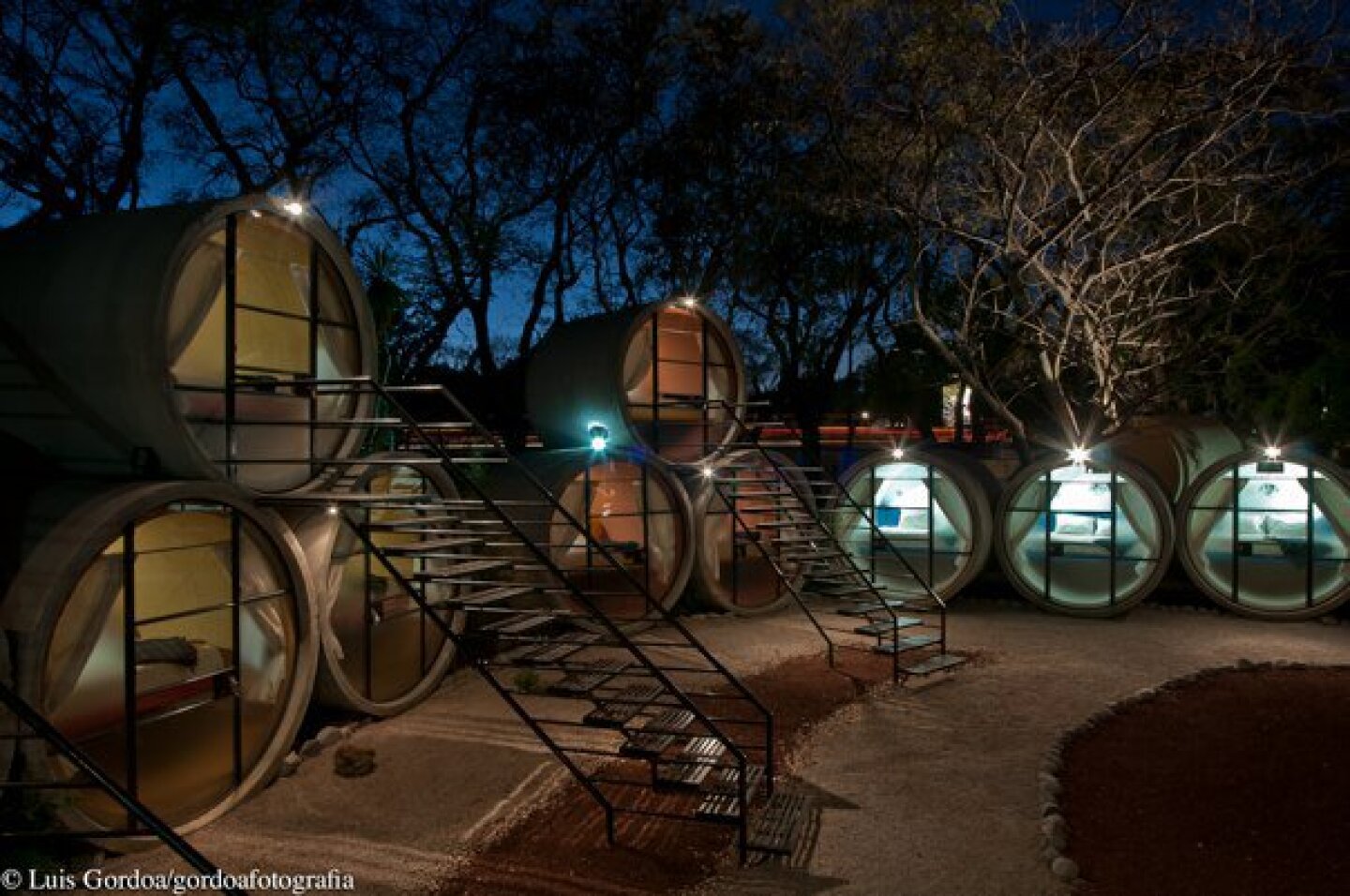Mexico's recycled concrete tube hotel