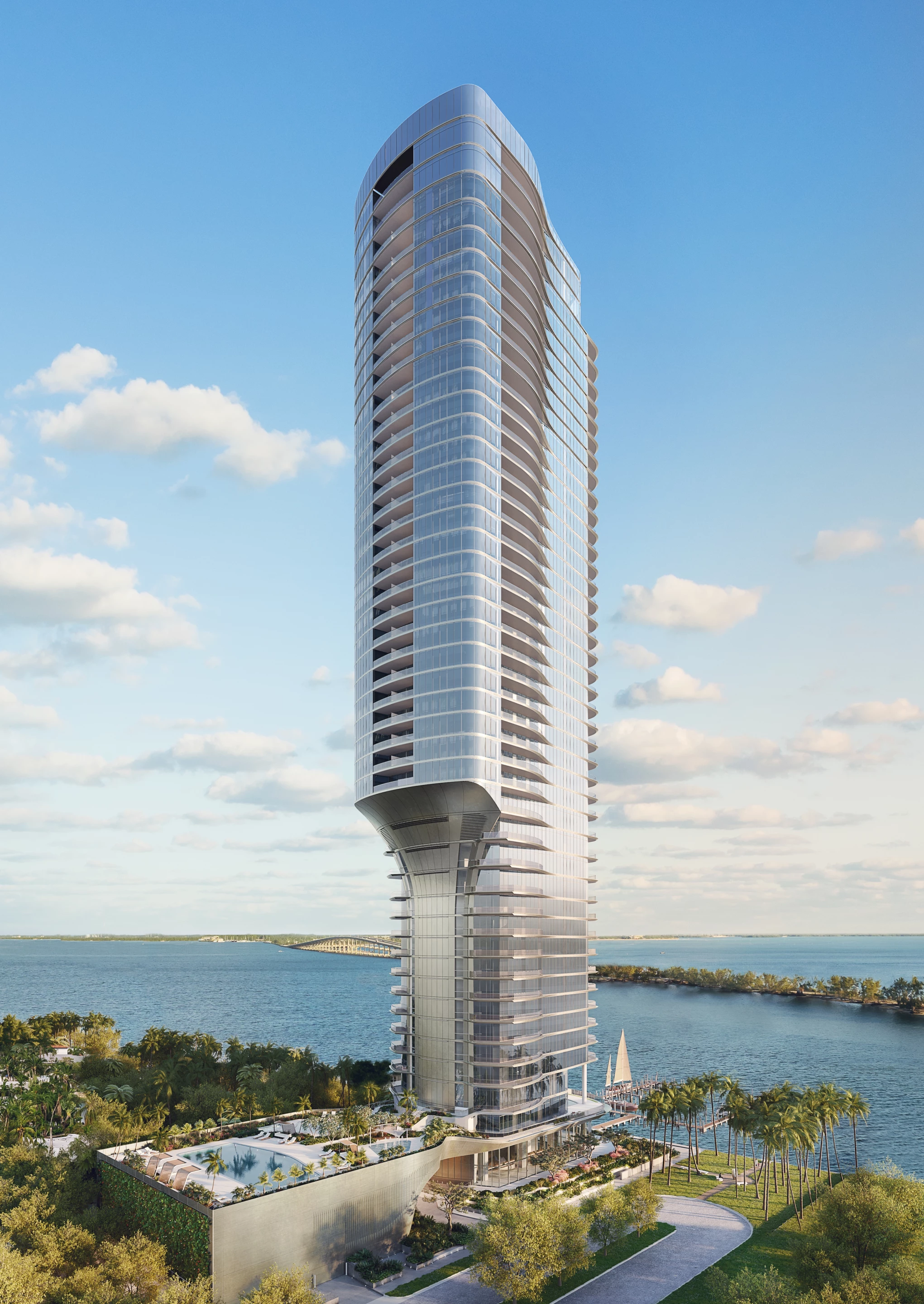 Una Residences' overall shape is inspired by Italian yacht maker Riva