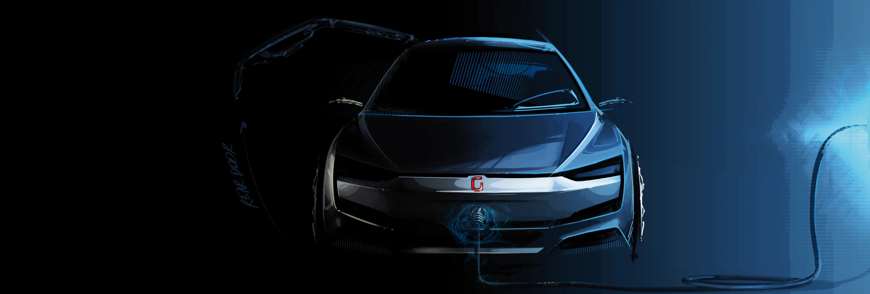 Design rendering of the Italdesign Giugiaro Clipper