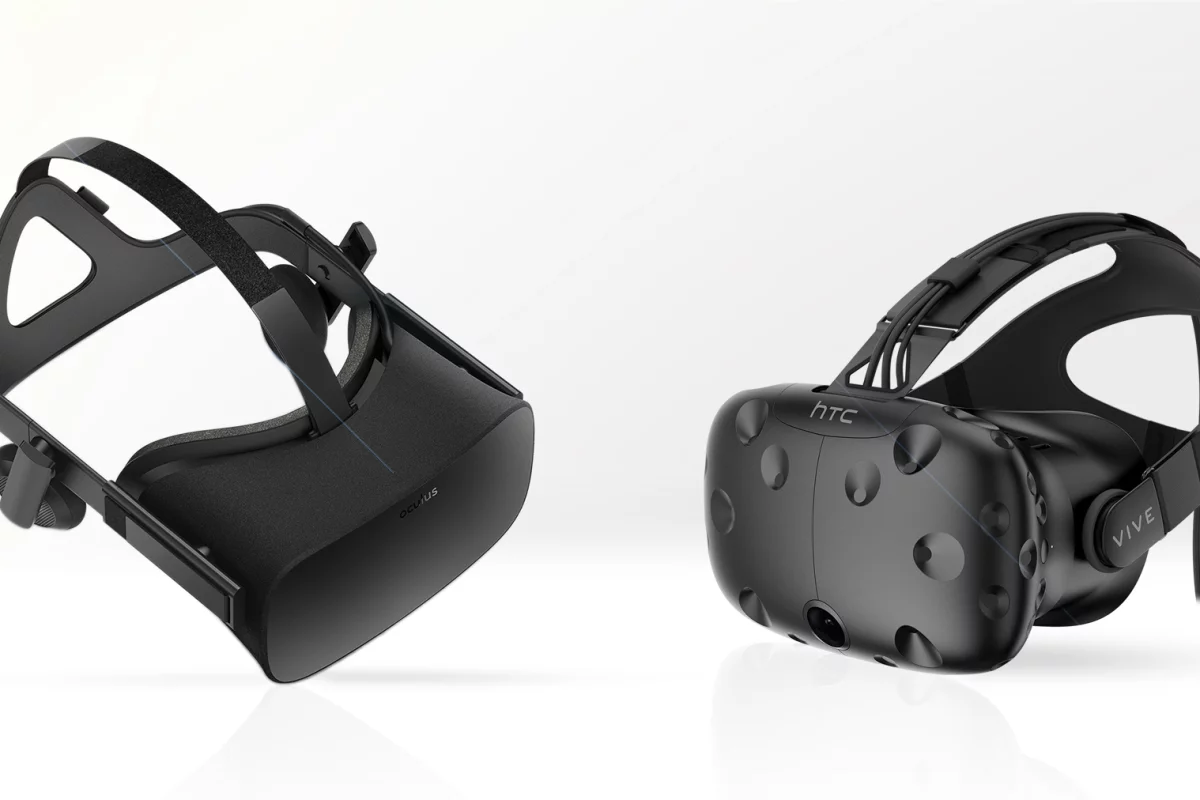Gizmag compares the features and specs of the Oculus Rift (left) and HTC Vive
