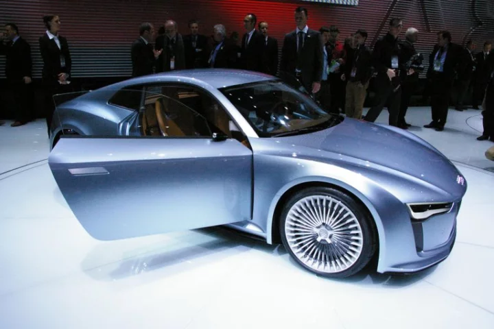 Audi's e-tron Detroit concept, at the 2010 Detroit Auto Show