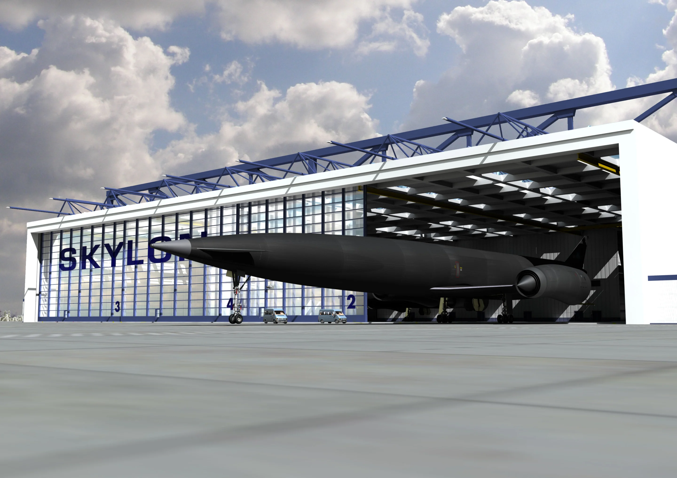 Artist's impression of the Skylon on the ground