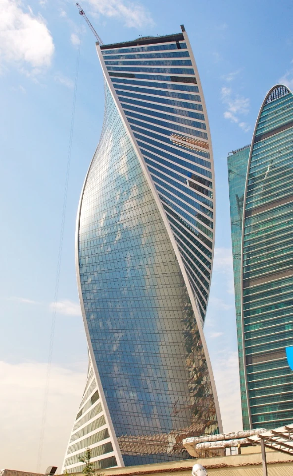 The Evolution Tower reaches a total height of 246 m (807 ft)