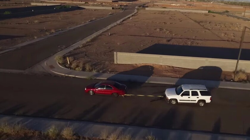 The Grappler: tethered stops completely disable front wheel drive cars