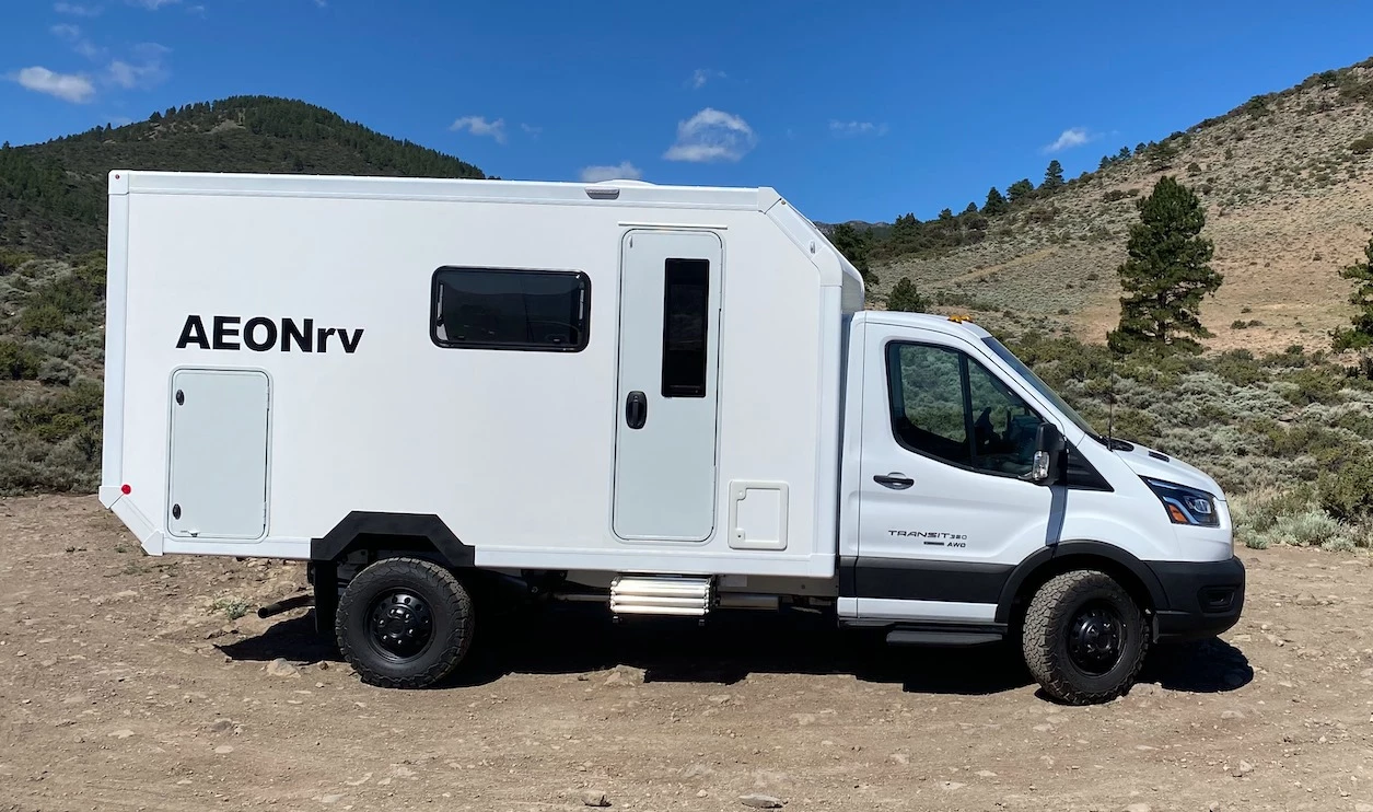 The AEONrv measures 22 feet long and offers 6 feet 8 in of interior headroom