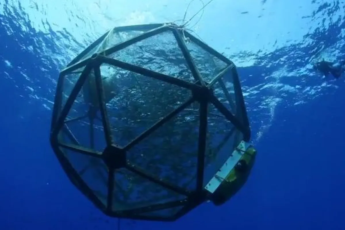 The Velella Research Project's Aquapod, adrift off the coast of Hawaii