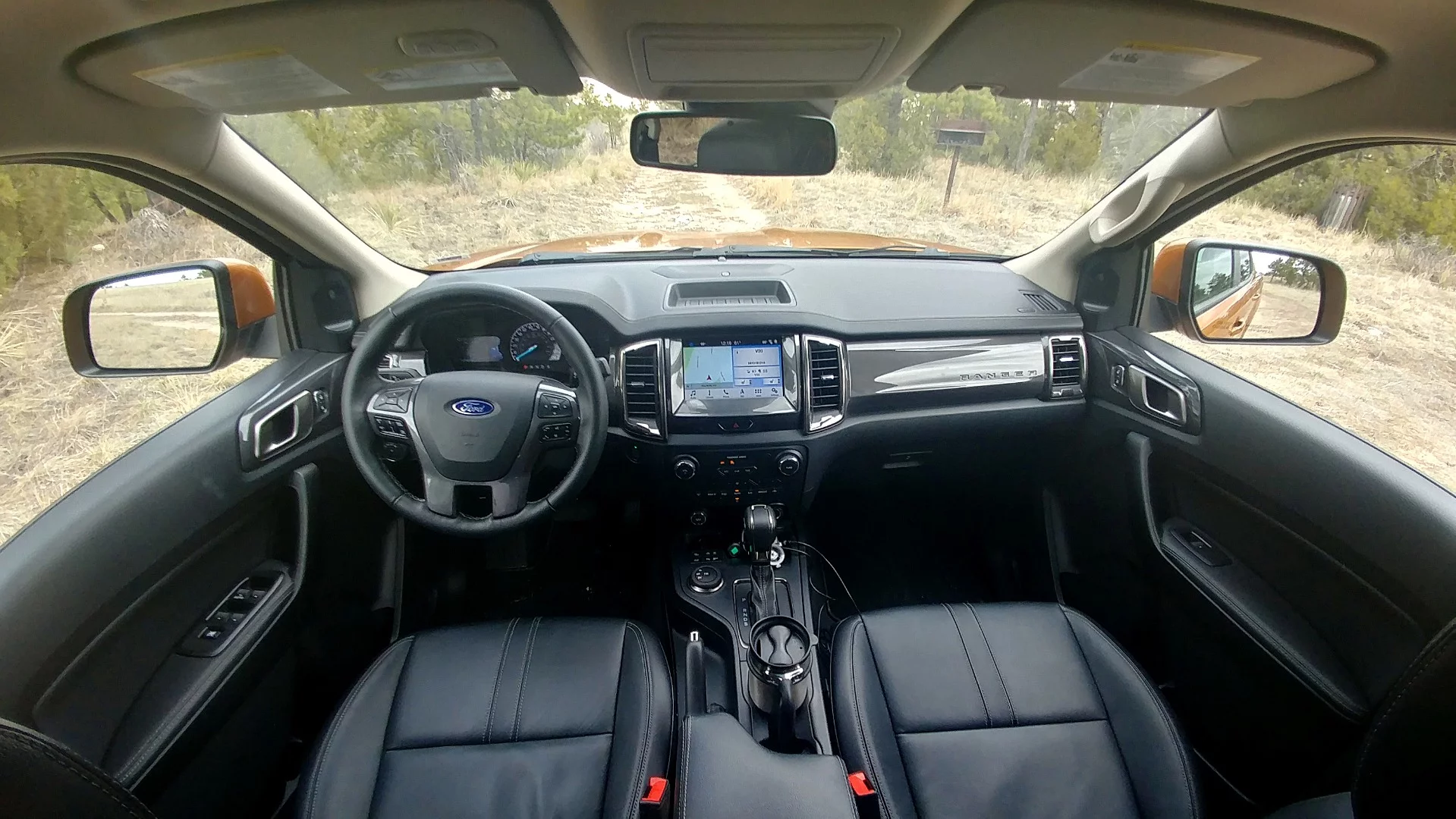 The engine in the 2019 Ranger is augmented by engine noises created by the truck’s sound system