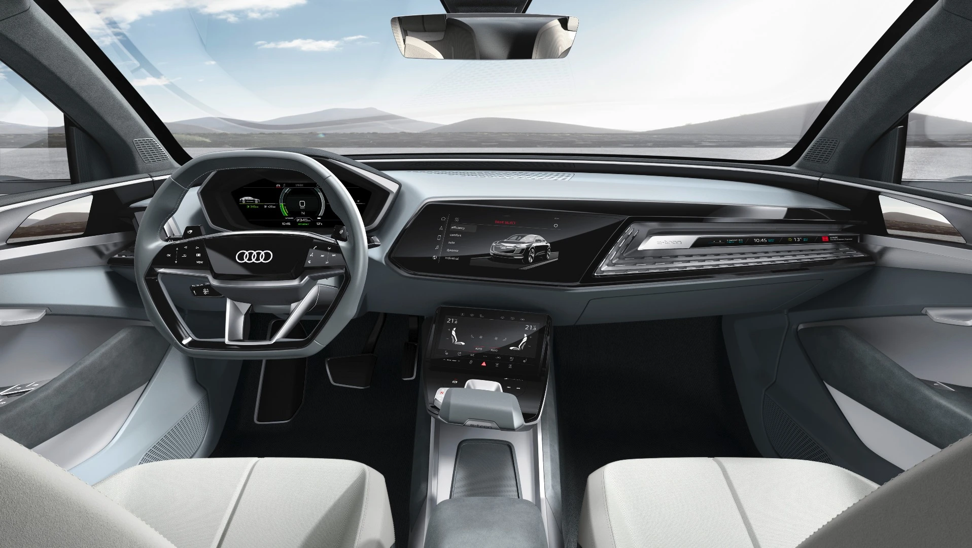 The passenger has a much more compact, simple display