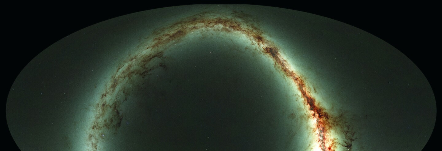 This image, known as Static Sky, is a map of the entire sky, as seen from the Pan-STARRS telescope in Hawaii