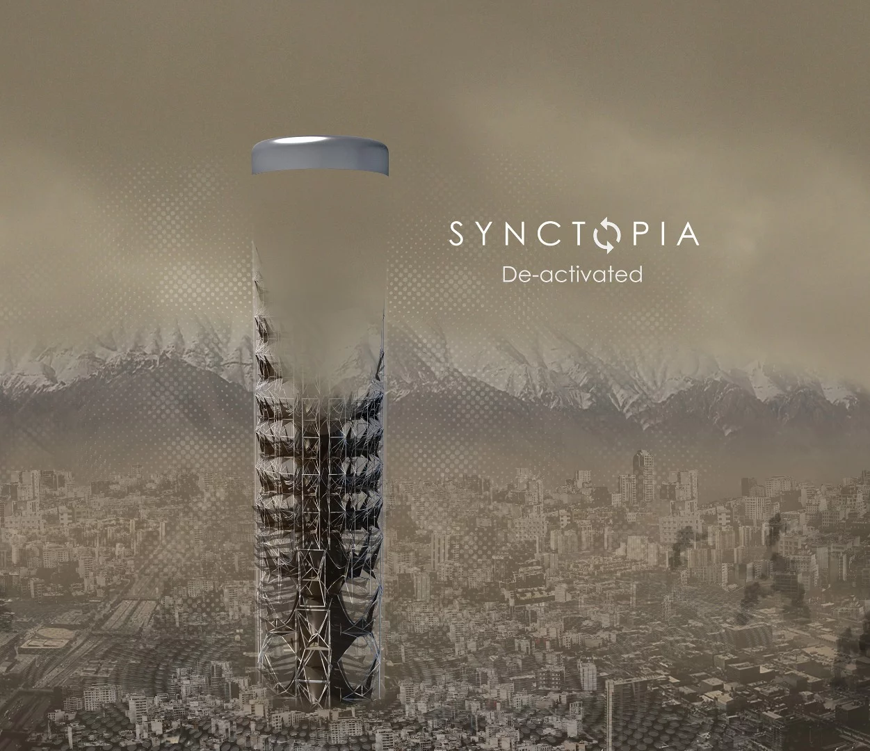 Honorable Mention in the 2018 eVolo Skyscraper competition: LAX 2.0: The Synctopia: Air Purification Skyscraper for Tehran, by Iran's Golnaz Mayel Afshar, Faranak Momeni Azandaryani