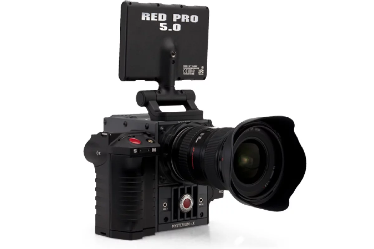 The 4K Scarlet X camera kit with a Canon lens