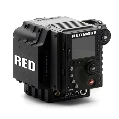 The 4K Scarlet X camera with radio remote