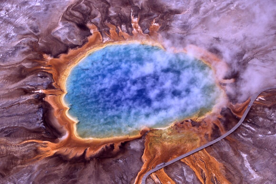 The new material was inspired by organisms that thrive in extreme-heat habitats like Grand Prismatic Spring in Yellowstone National Park