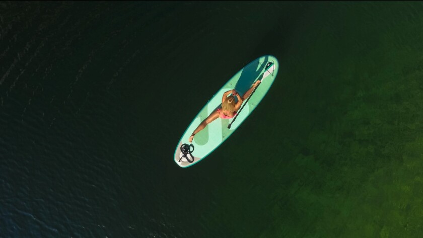 The Air Balance model is designed for on-water yoga and fitness