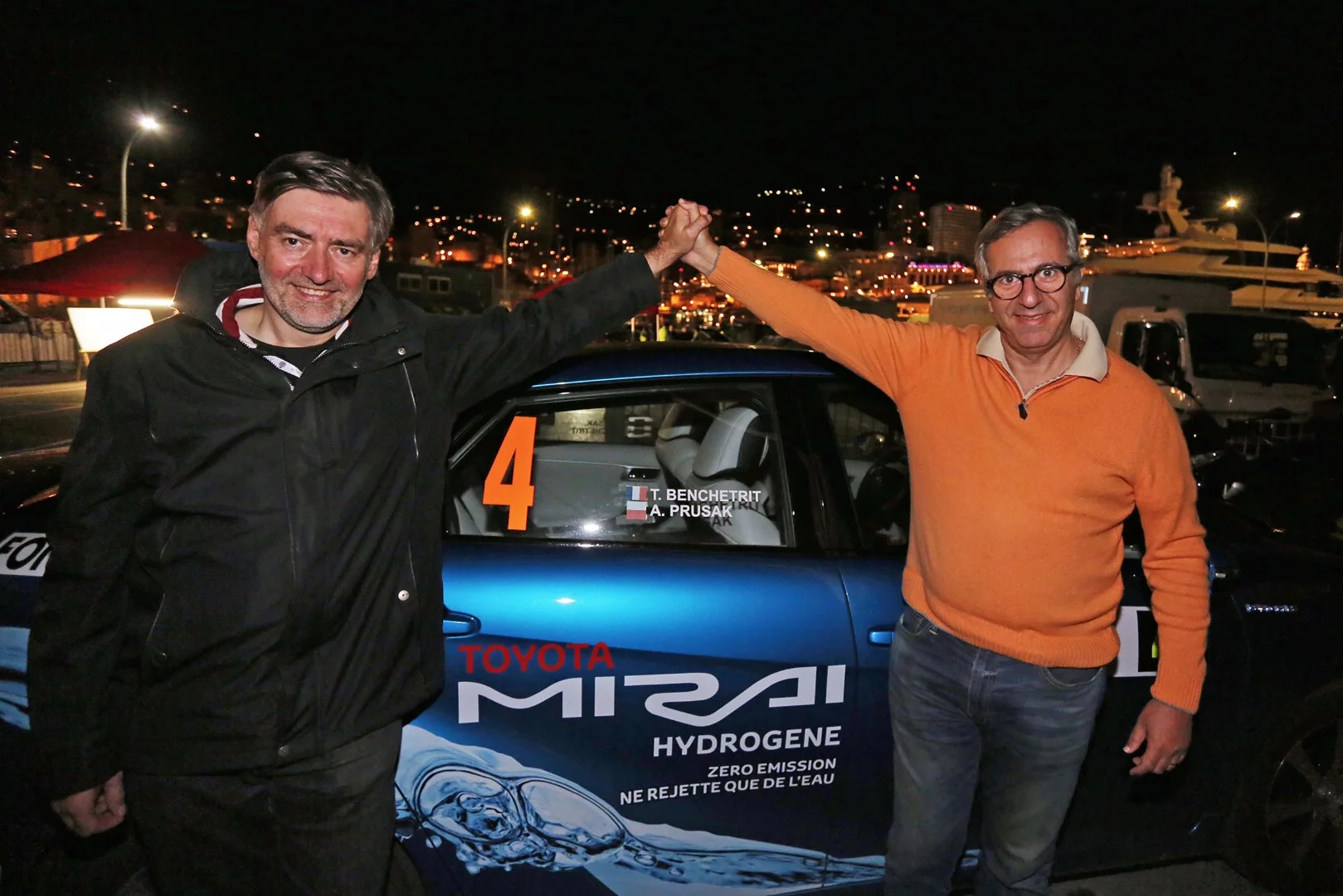 Winning driver Artur Prusak (left) and co-driver Thierry Benchetrit (right) are shaping as the pairing to beat in this type of event, having already won the FIA Alternative Energies Cup in 2015 and 2016, as well as the Monte-Carlo New Energies Rally in 2013 (in a Toyota Prius).